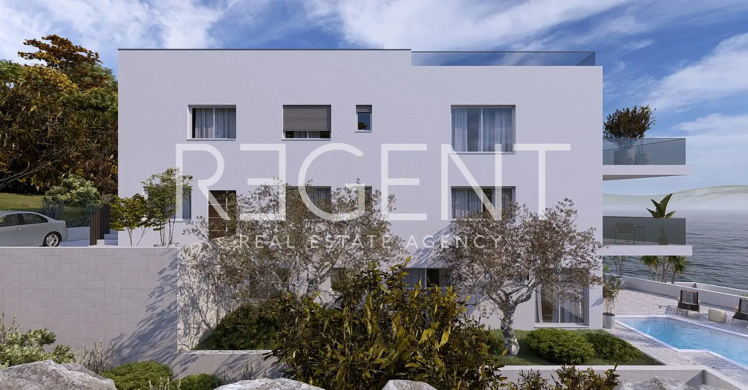 Trogir, Čiovo - Appartement de deux chambres en première ligne de mer