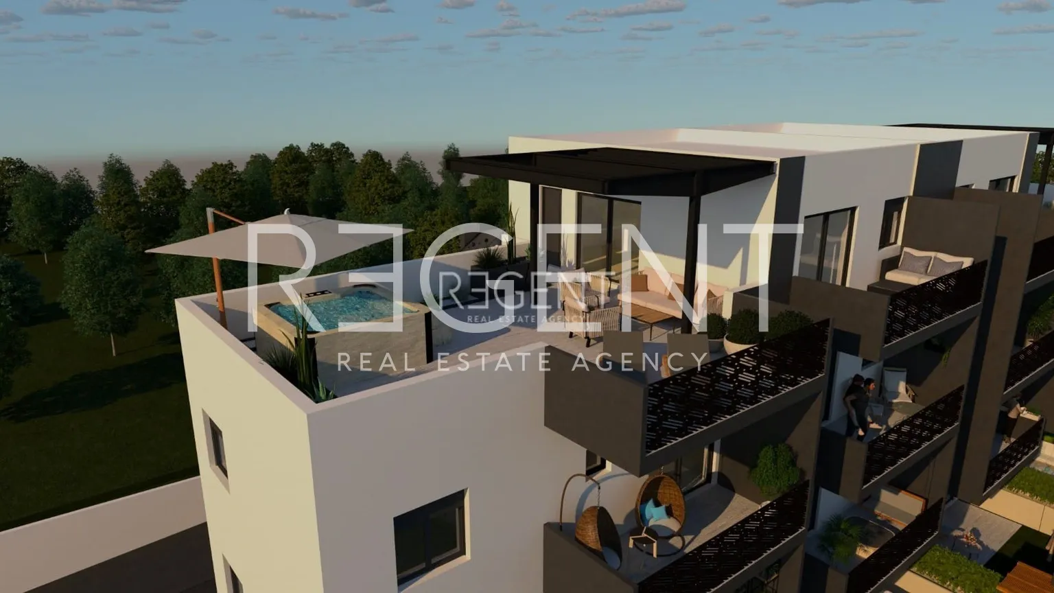 Trogir – Nowoczesny penthouse 56 m2 NOWA INWESTYCJA