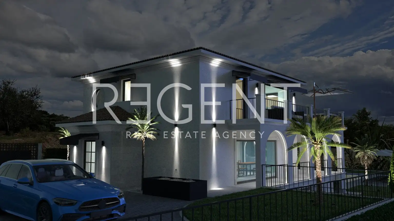 Vila 384 m² okolica Buj — bazen, pogled in 832 m² zemljišča