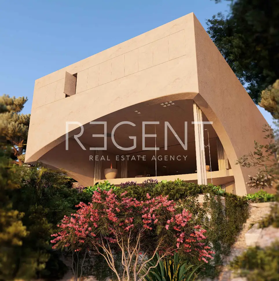 Brač, Postira - Građevinsko zemljište sa projektom vile