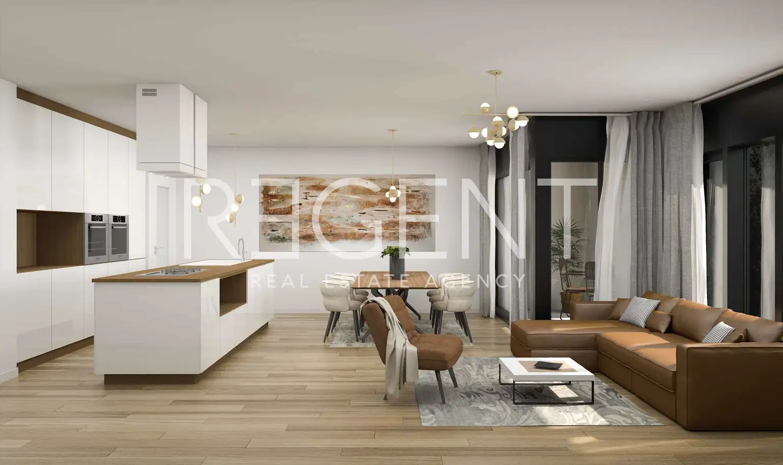 Záhřeb, Ribnjak, Gold Residence - Čtyřpokojový byt v centru města 105 m2
