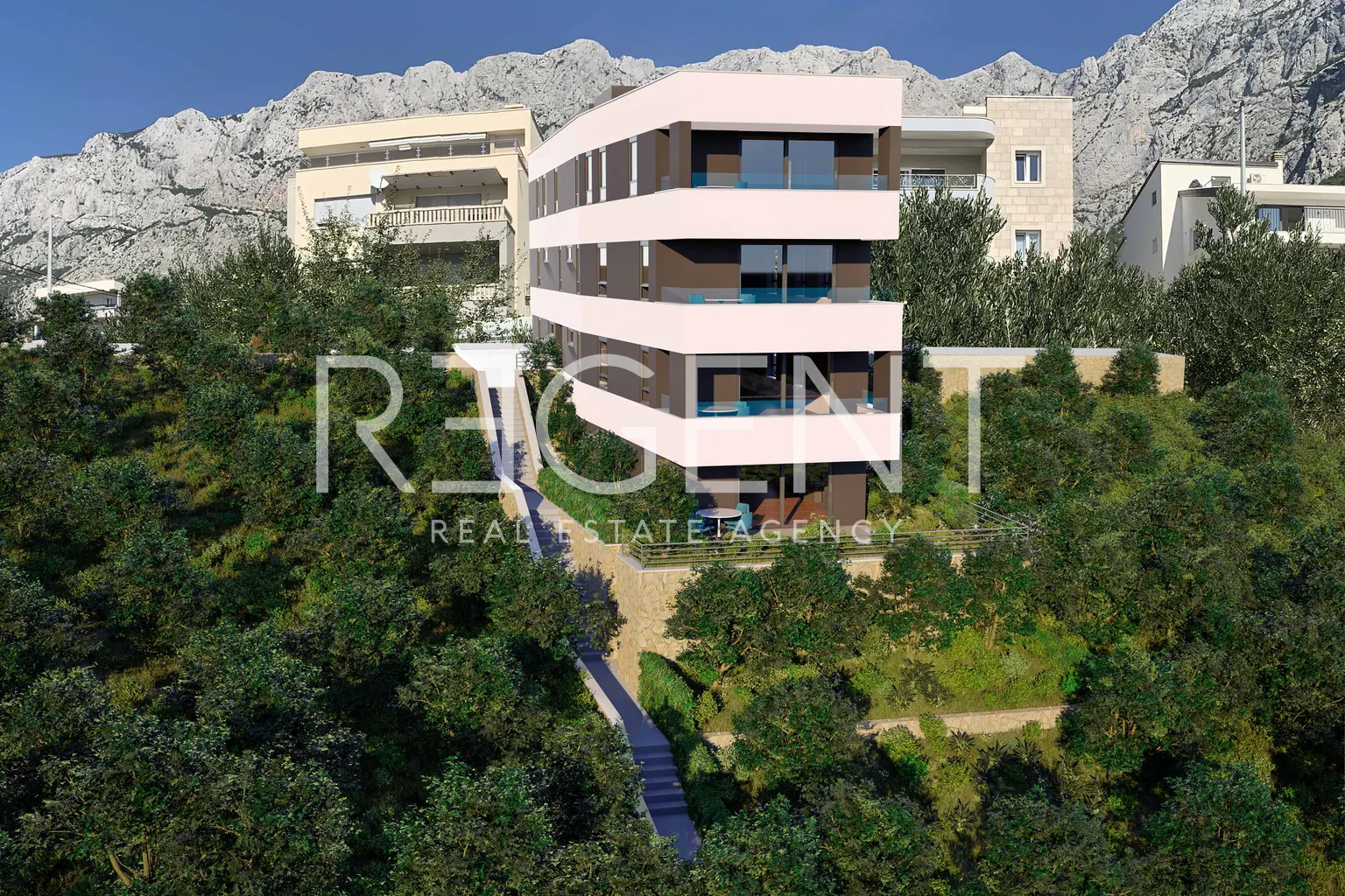 Makarska - Dvosoban stan s loggiom 64 m2 NOVOGRADNJA