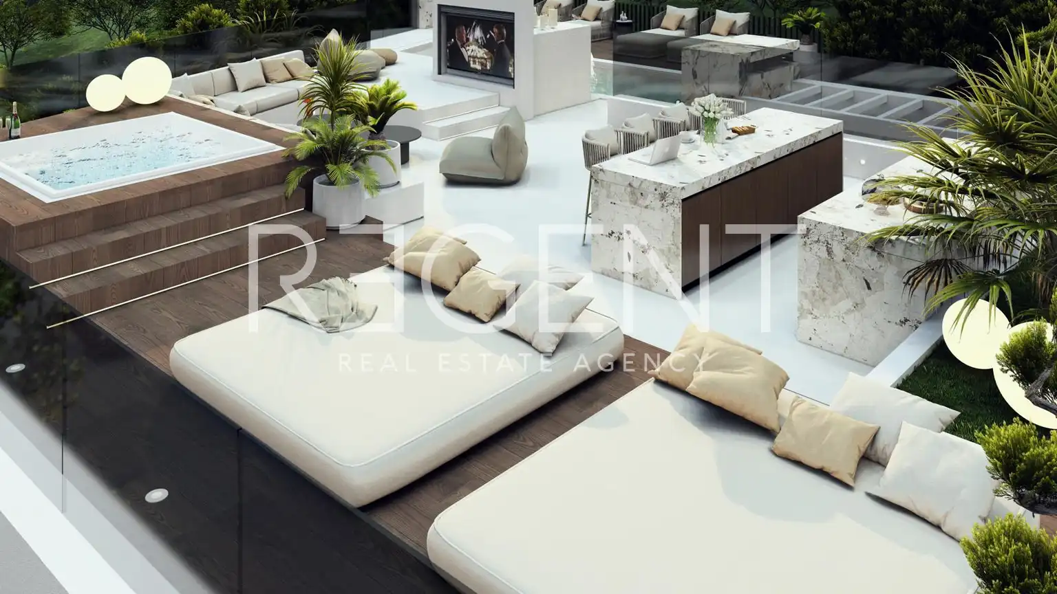 Trogir - Urbane Villa mit Pool und Meerblick