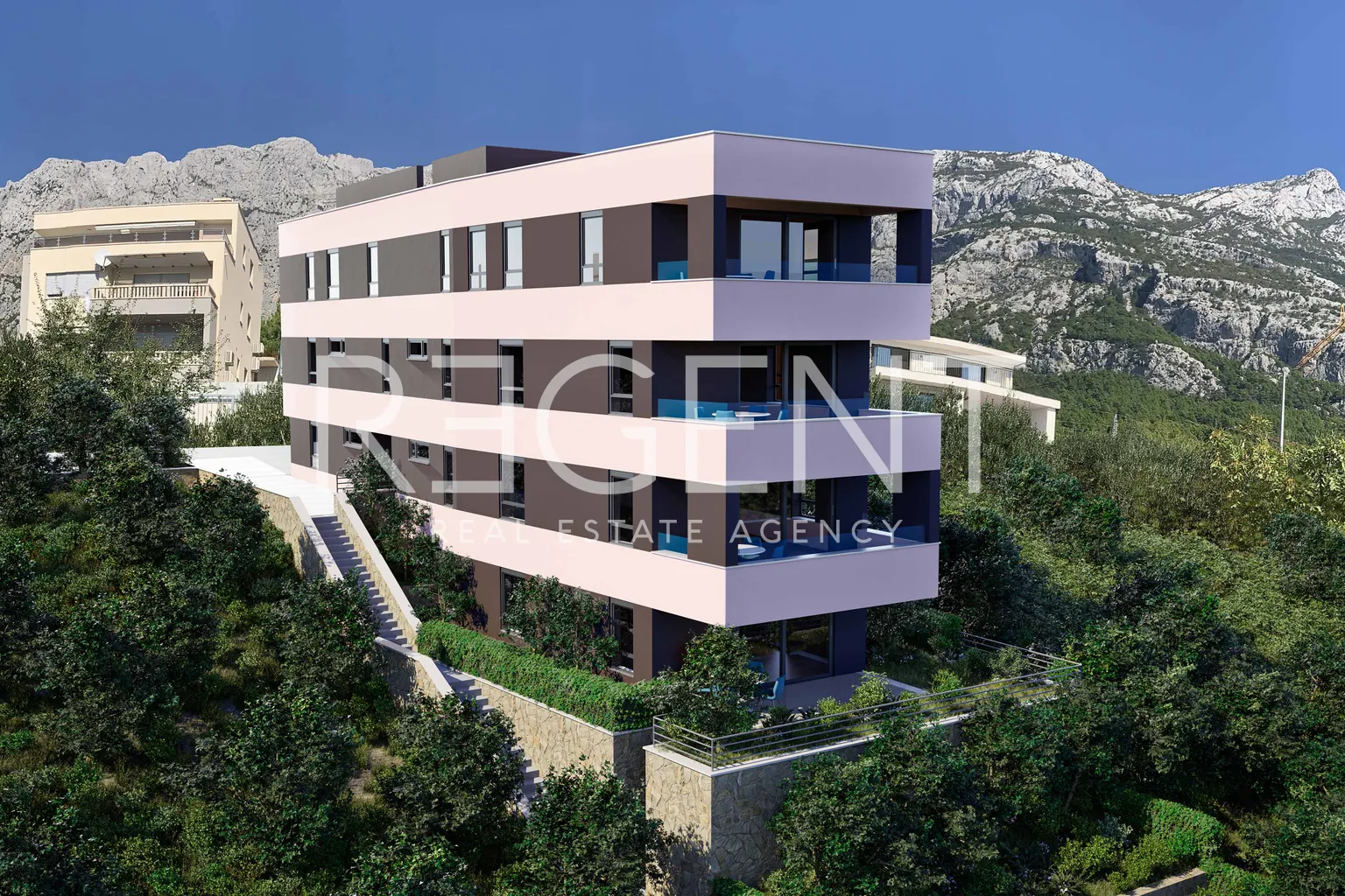 Makarska - Dvosoban stan s loggiom 64 m2 NOVOGRADNJA