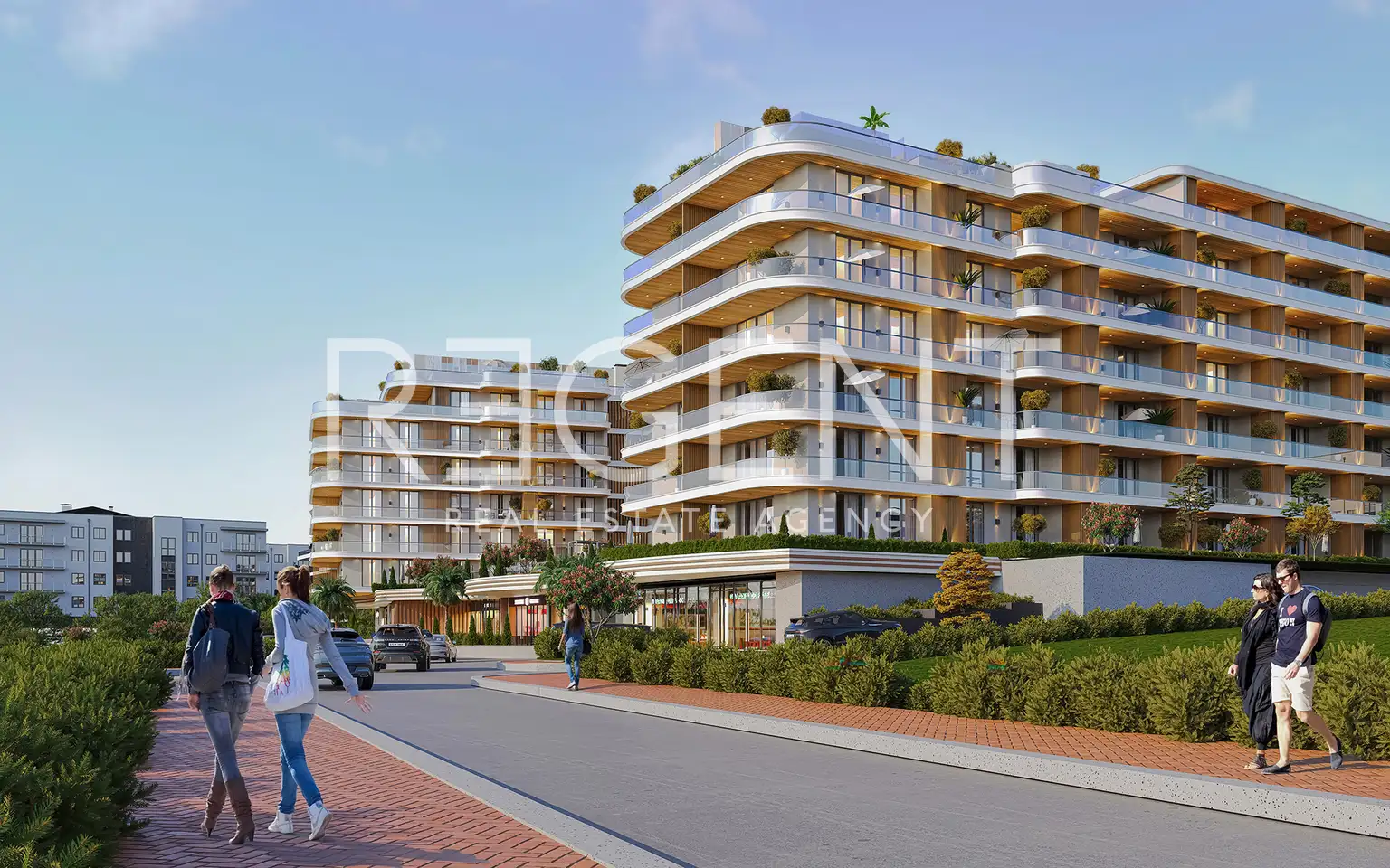 Zadar, Crvene kuće - Luxusní třípokojový byt 81 m2 novostavba