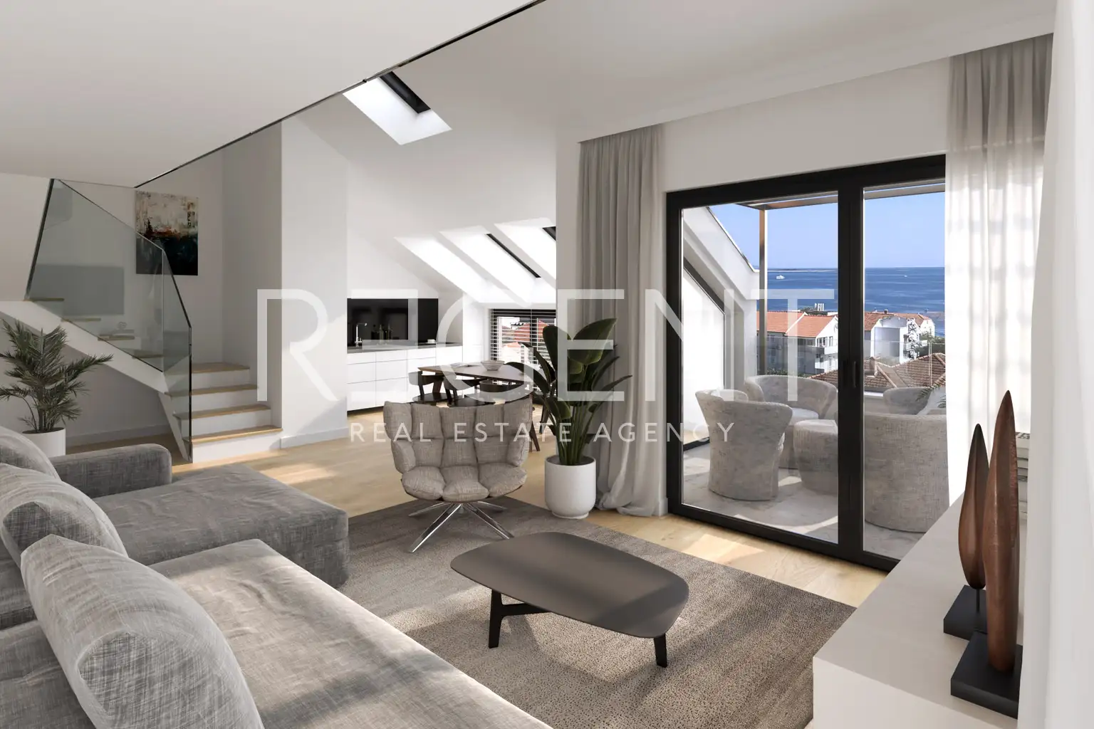 Pelješac, Orebić - Dvoupokojový apartmán s loggií a terasou