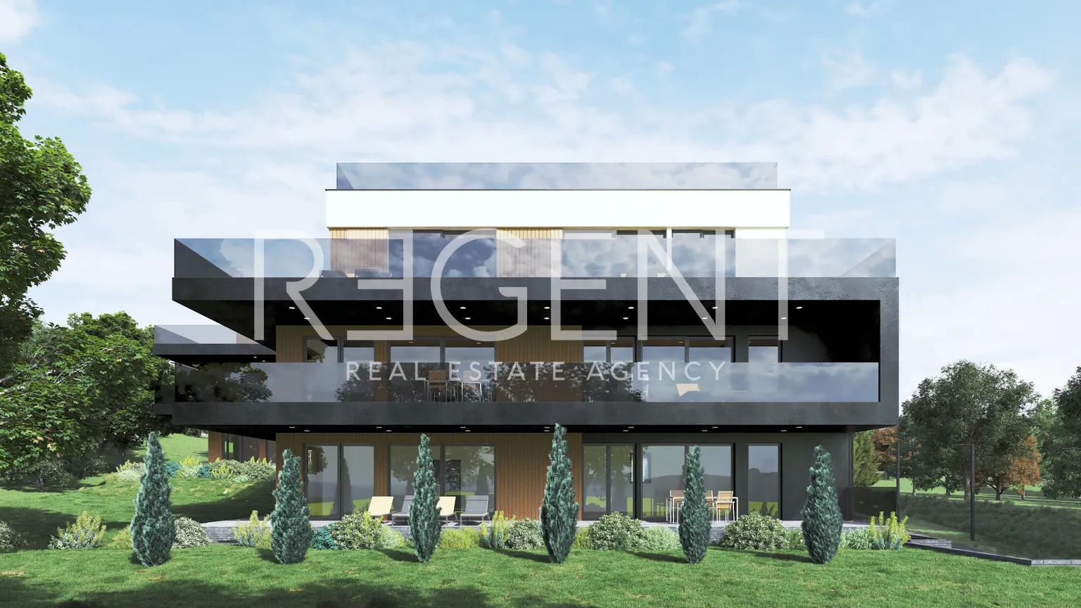 Záhřeb, Gračani - Luxusní byt v nové rezidenční budově 130 m2, pronájem