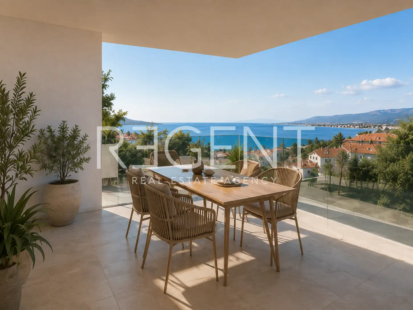 Podstrana – appartement 1B, en rez-de-jardin, 89 m², 2 chambres, loggia