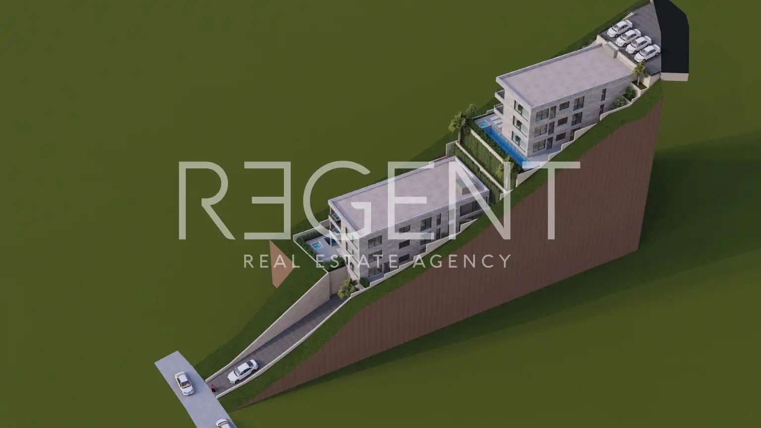 Brela - Građevinsko zemljište sa projektom