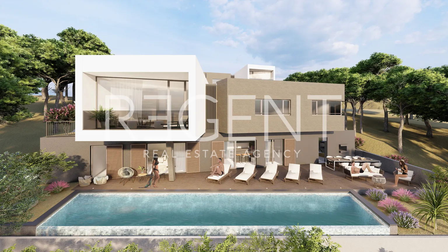 Trogir, Seget Donji - Villa esclusiva con piscina e vista mare 330 m2