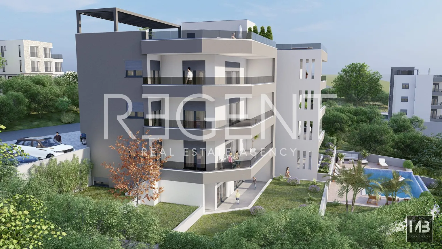 Trogir, Čiovo – Appartamento bilocale con vista mare 100 m2 NUOVA COSTRUZIONE
