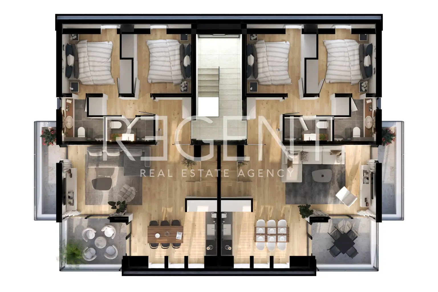 Pelješac, Orebić - Zwei-Zimmer-Apartment mit Loggia und Terrasse