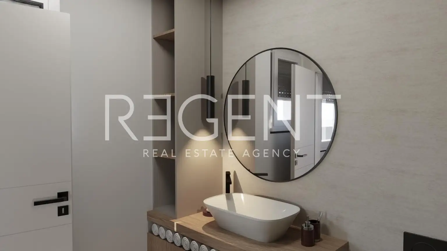 Brač, Postira – penthouse S3 avec terrasse sur le toit, garage et vue