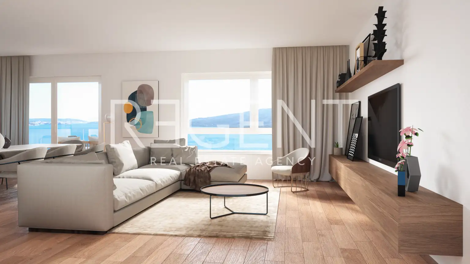 Trogir, Marina - Trojizbový byt s bazénom v modernej novostavbe