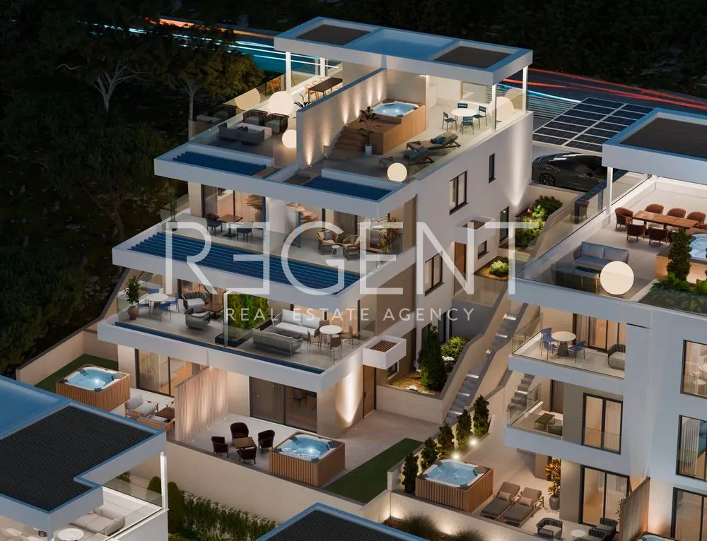 Trogir, Čiovo - Apartmán v luxusním apartmánovém komplexu blízko moře 80 m2