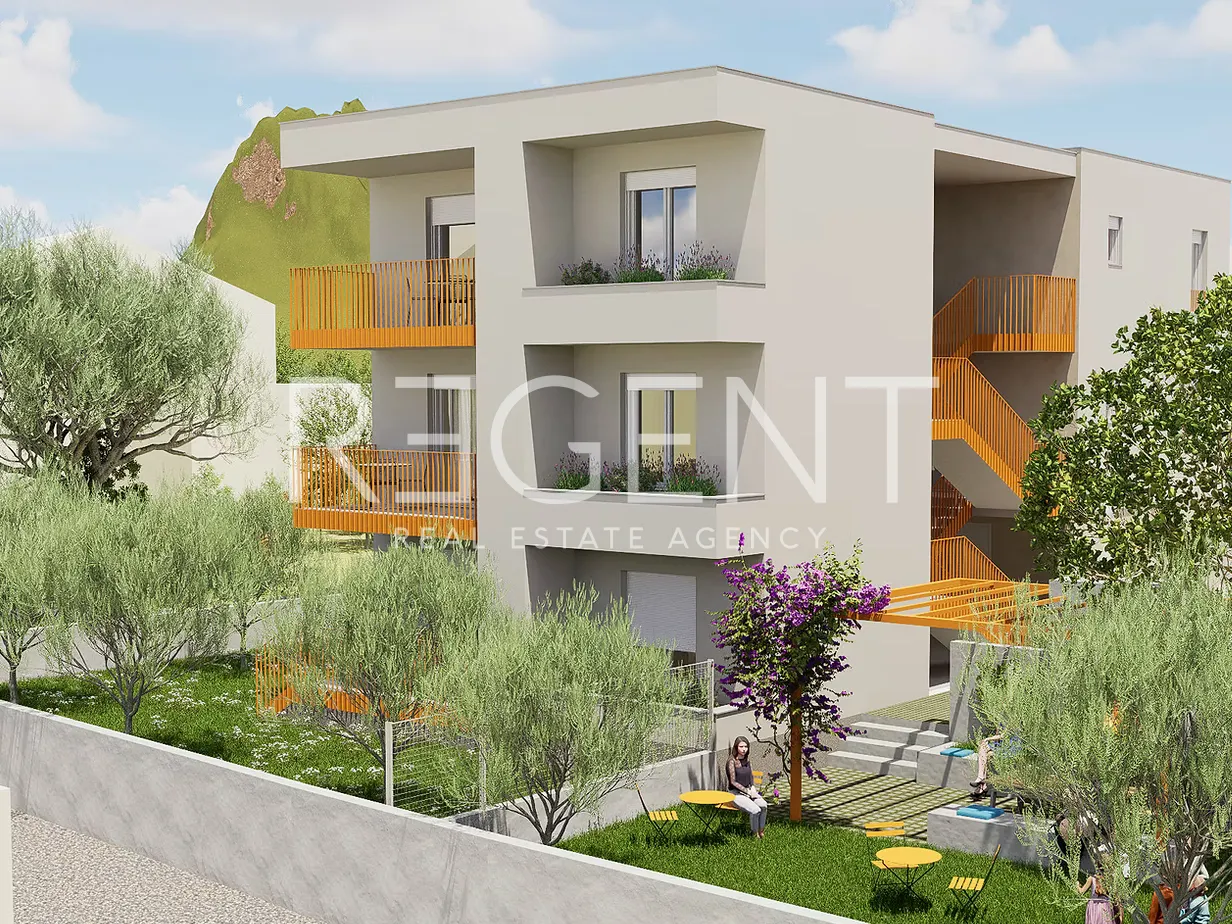 Kaštel Kambelovac – Dvosoban stan s vrtom novogradnja, 79.07 m²