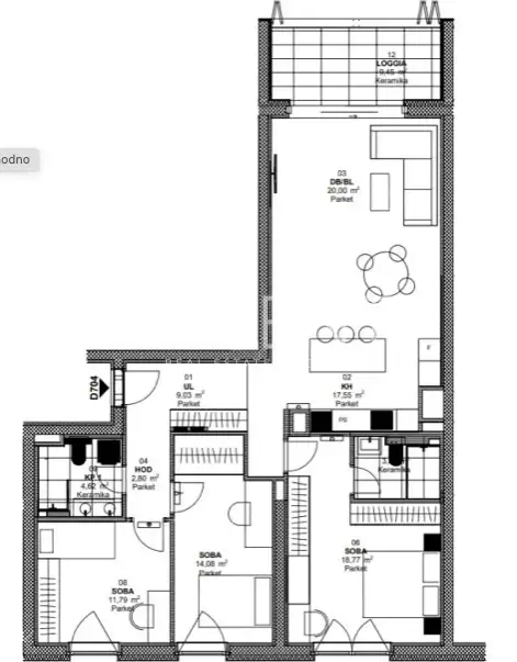 Zagreb, VMD Heinzelova- Moderan četverosoban stan