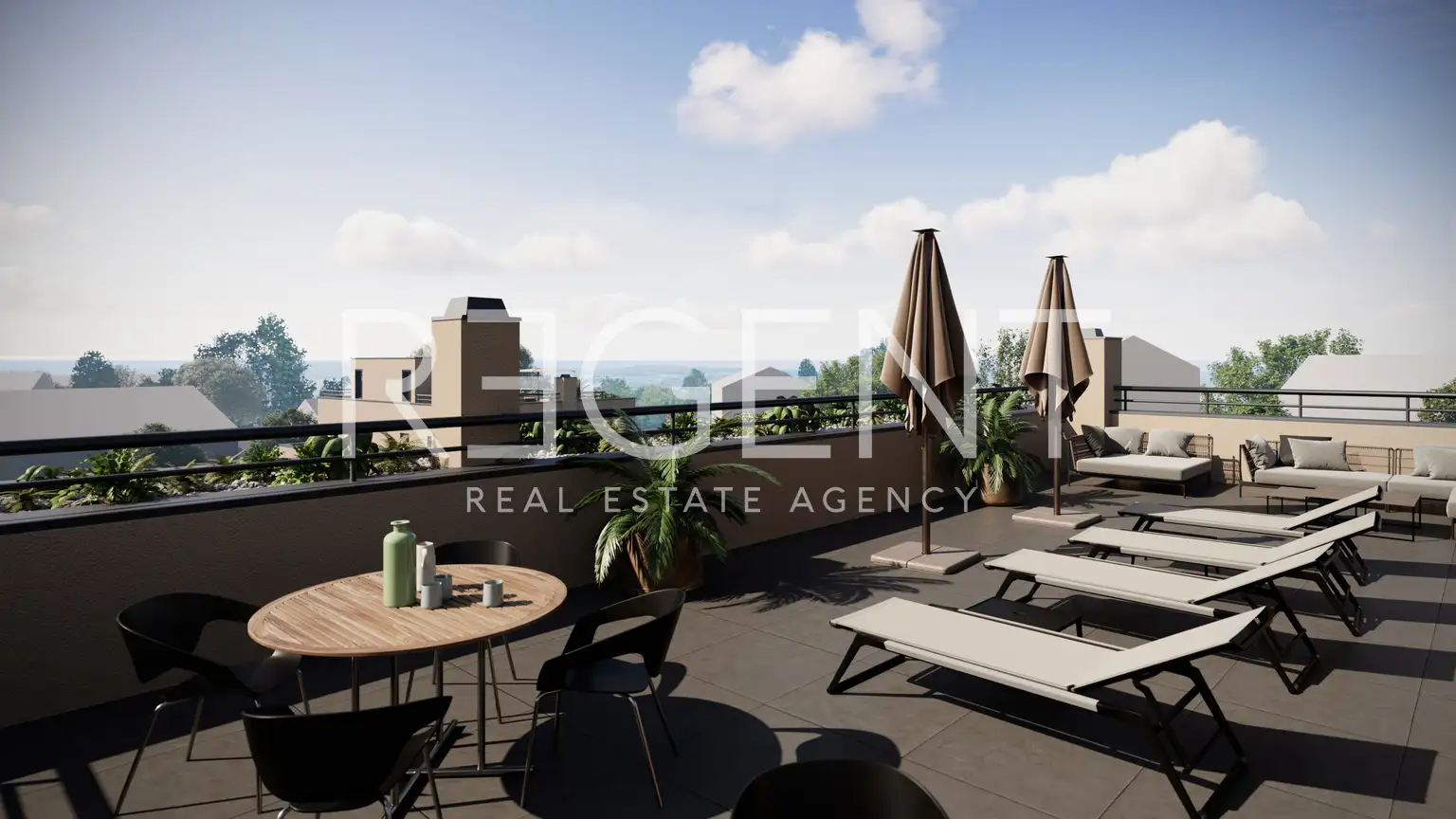 Poreč, environs – Villa moderne avec terrasse sur le toit