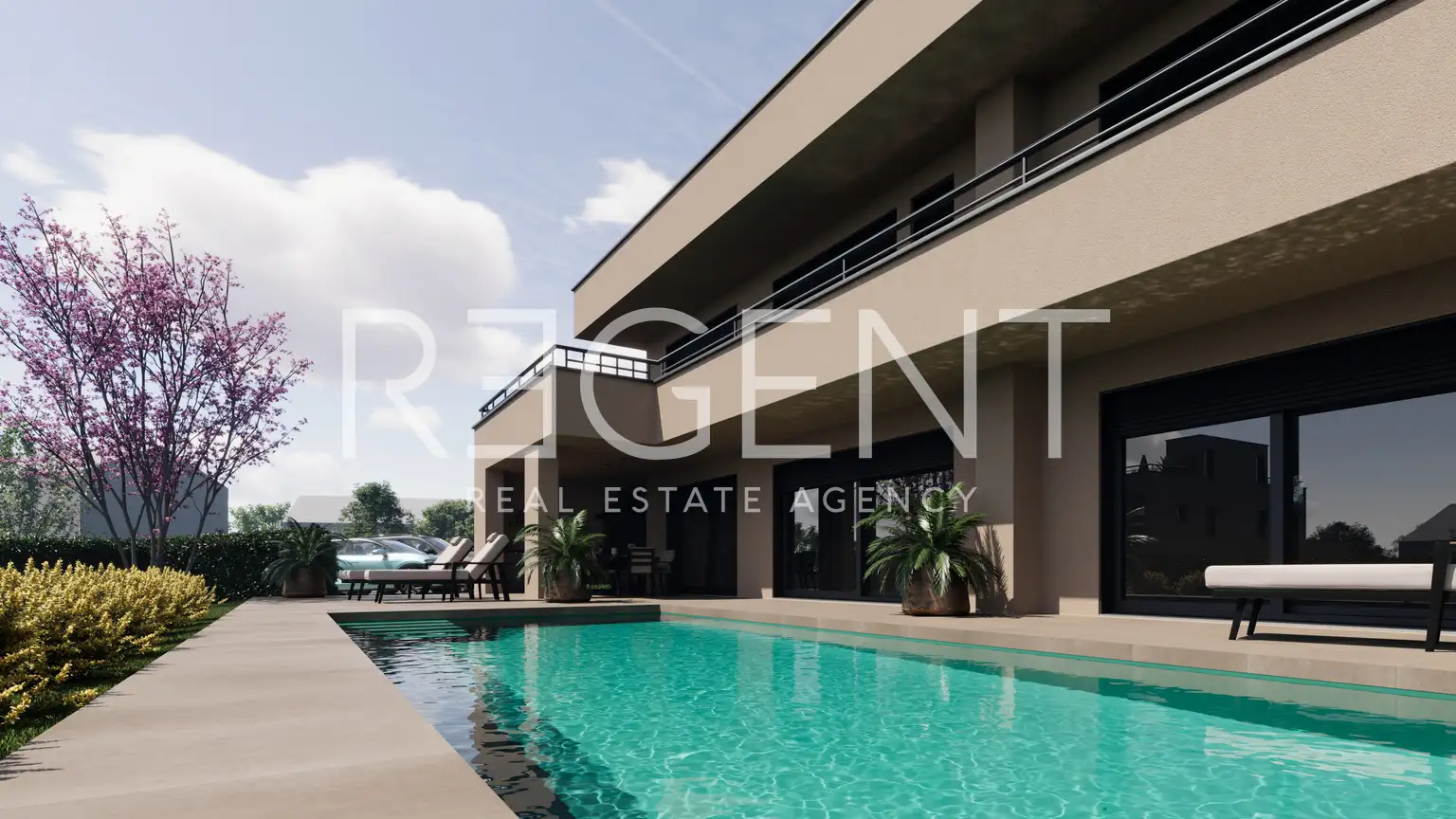 Poreč, environs – Villa moderne avec terrasse sur le toit