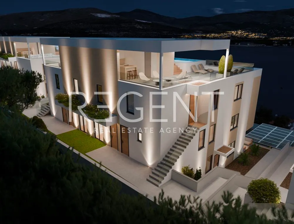 Trogir, Čiovo - Apartmán v luxusním apartmánovém komplexu blízko moře 80 m2