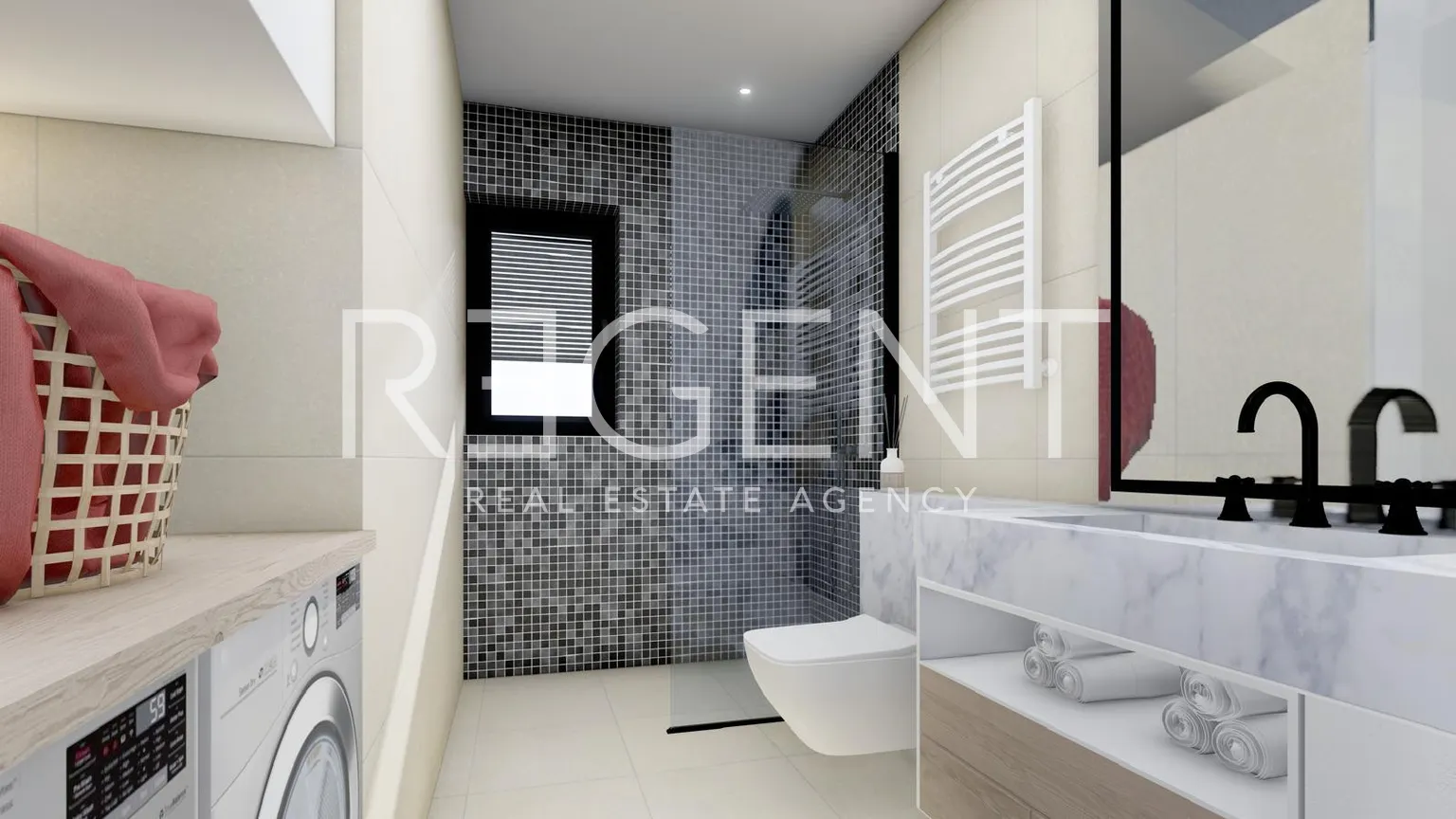 Kaštela, Kaštel Lukšić - Jednosoban stan 64 m2 s lođom novogradnja KREDIT