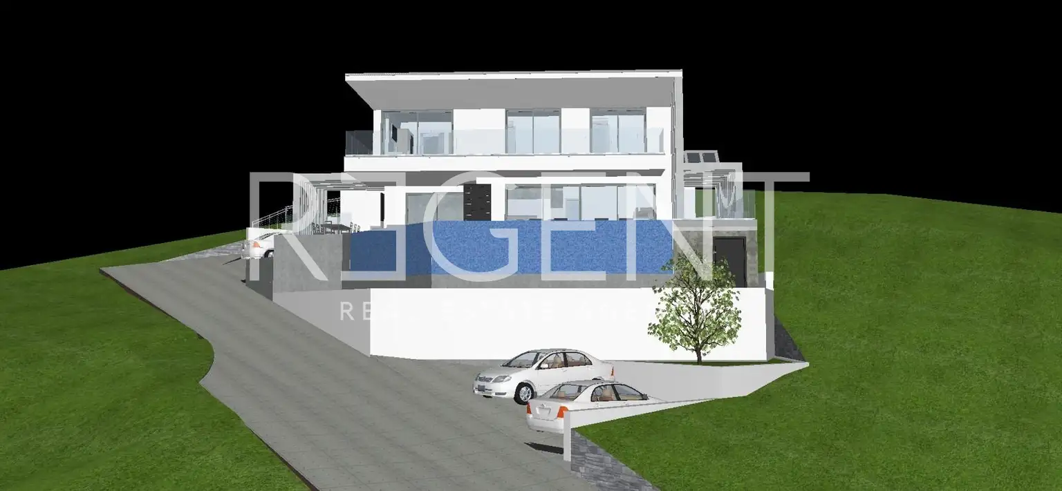 Dugi Rat – građevinska zemljišta s projektima modernih vila i pogledom