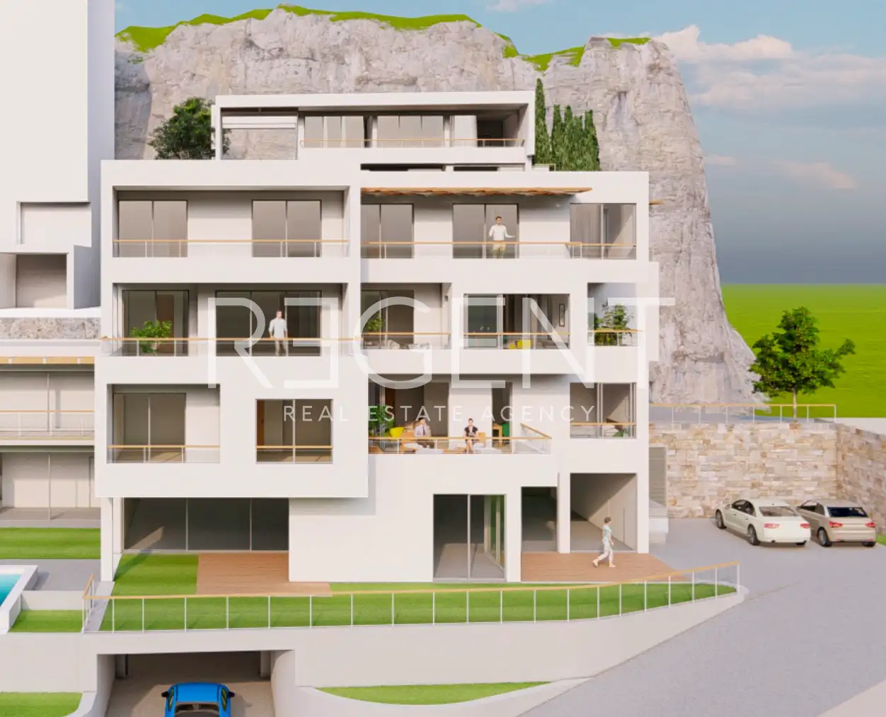 Trogir, Seget Donji - Dvosoban stan s pogledom na more