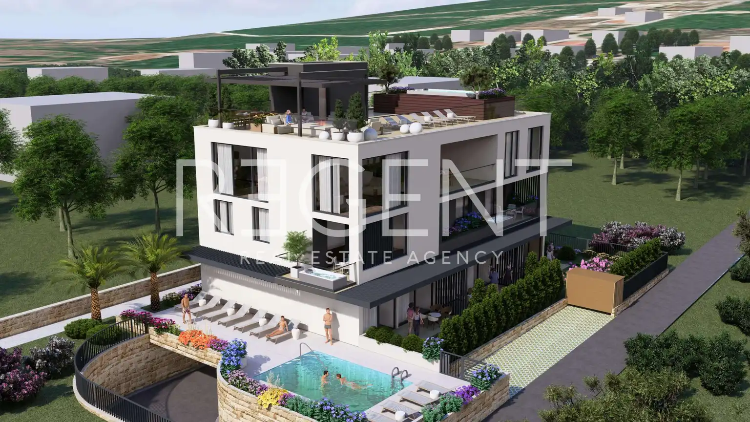 Zadar, Sukošan - Penthouse v novostavbě, 123 m2