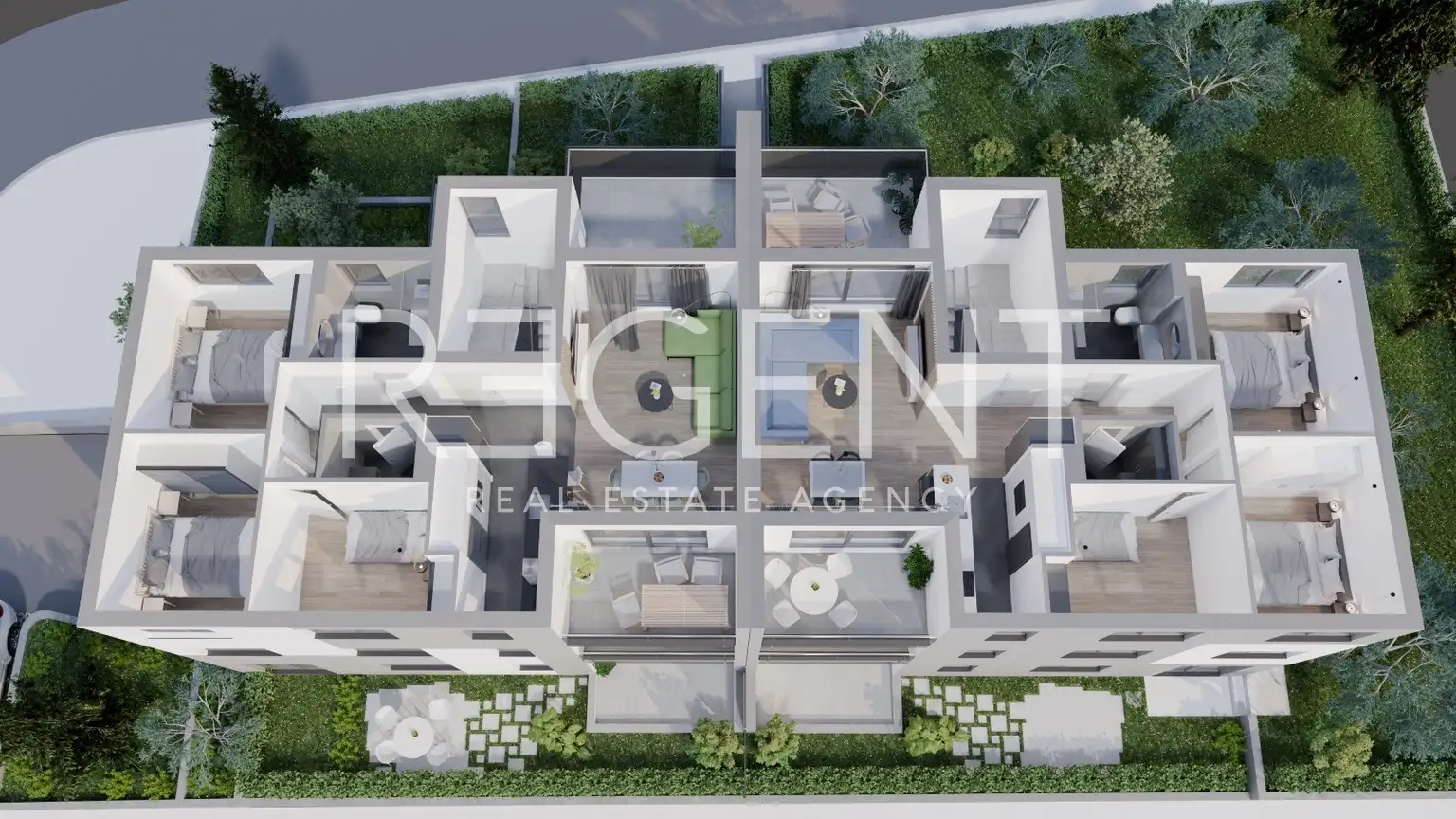 Salona, Mravince - Appartamento con due camere al piano terra con piccolo giardino