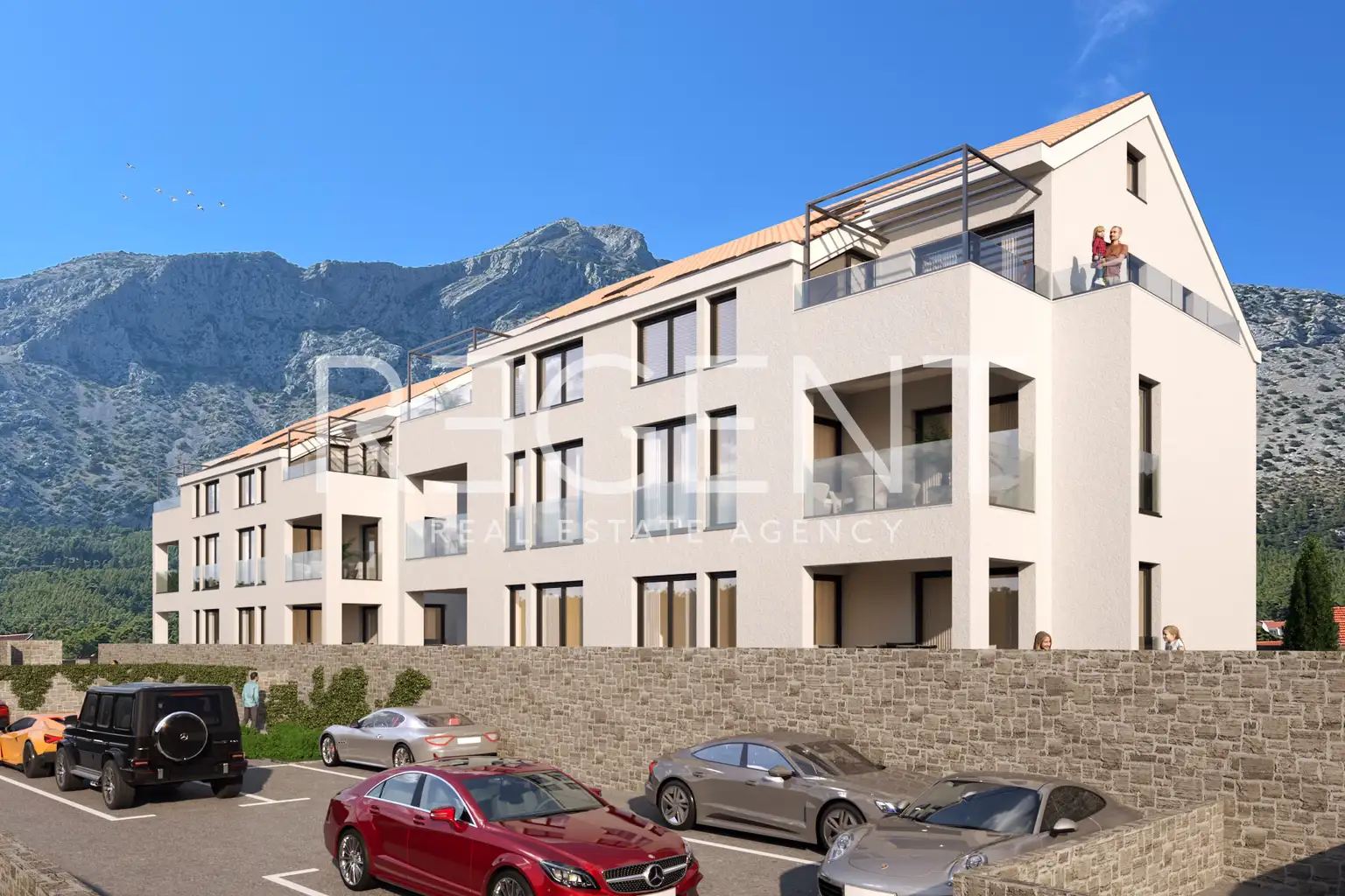 Pelješac, Orebić - Dvoupokojový apartmán s loggií a terasou