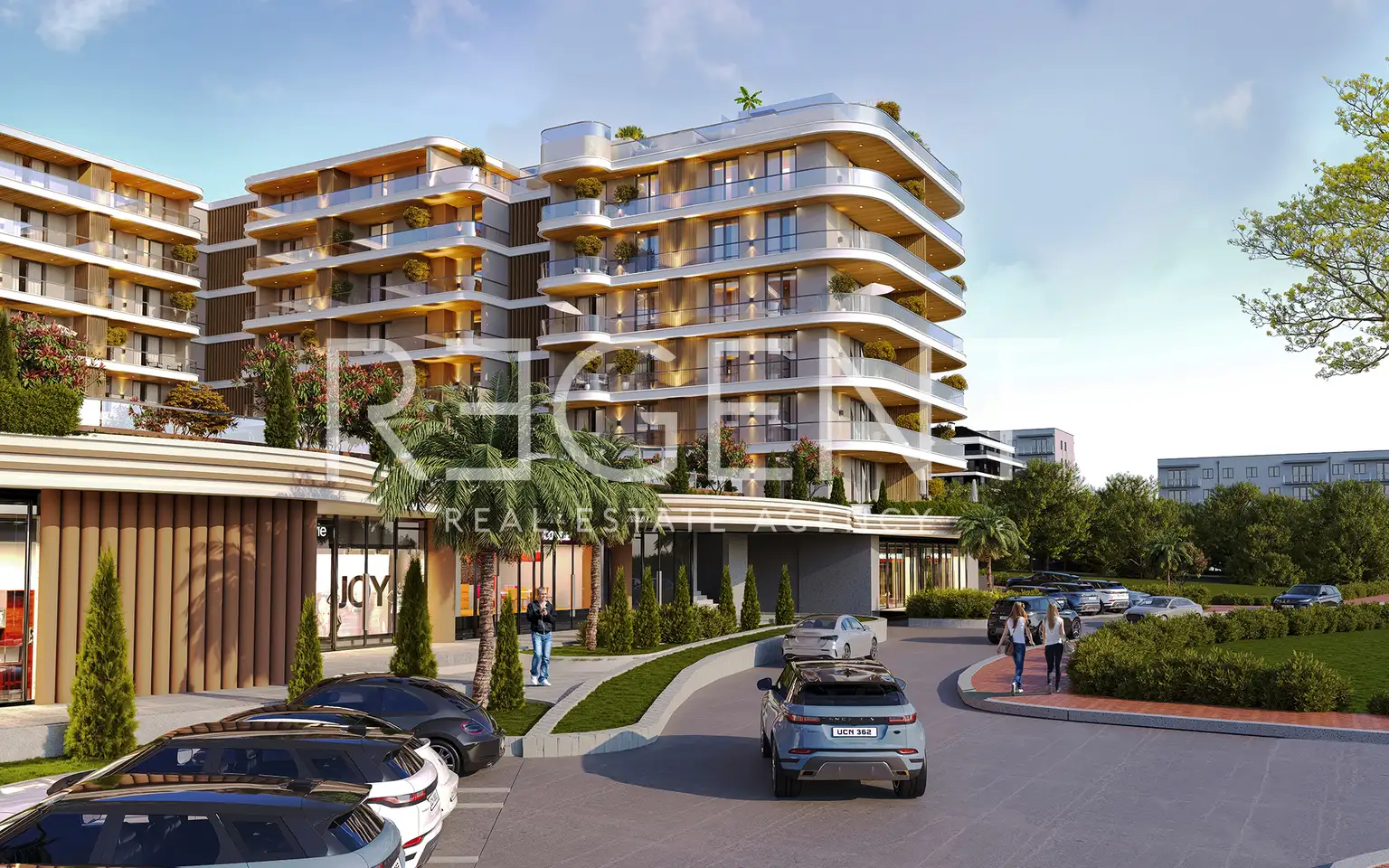 Zadar, Crvene kuće - Luxusní dvoupokojový byt 57 m2 novostavba
