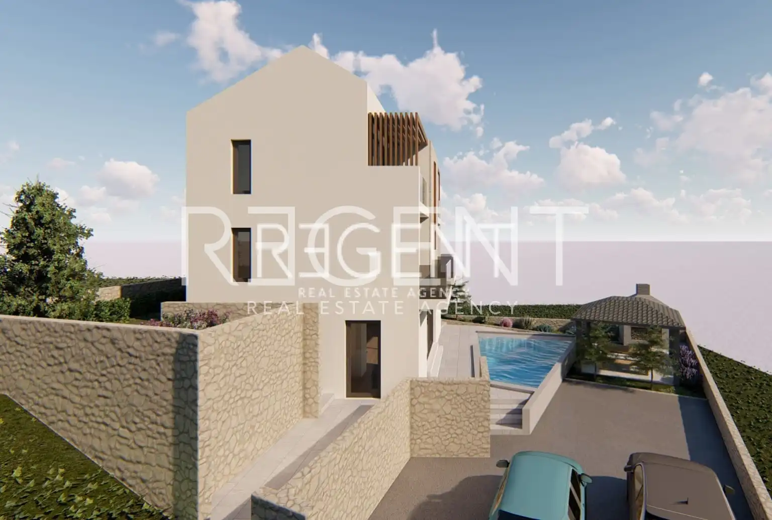 Trogir, Sevid - Luksuzna vila s otvorenim pogledom na more 165 m2