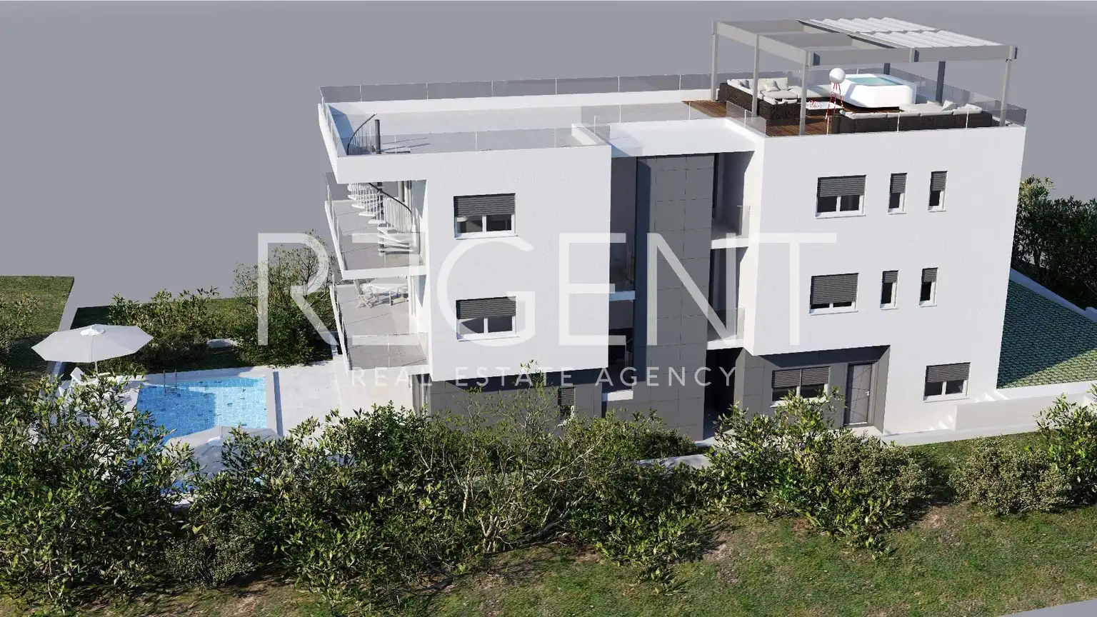 Trogir, Čiovo - Dvosoban stan NOVOGRADNJA 58 m2