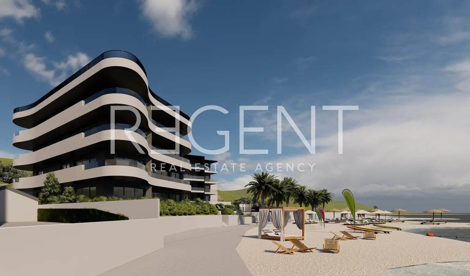 Trogir, Seget Donji - Appartamento con due camere da letto in prima fila sul mare 78m2