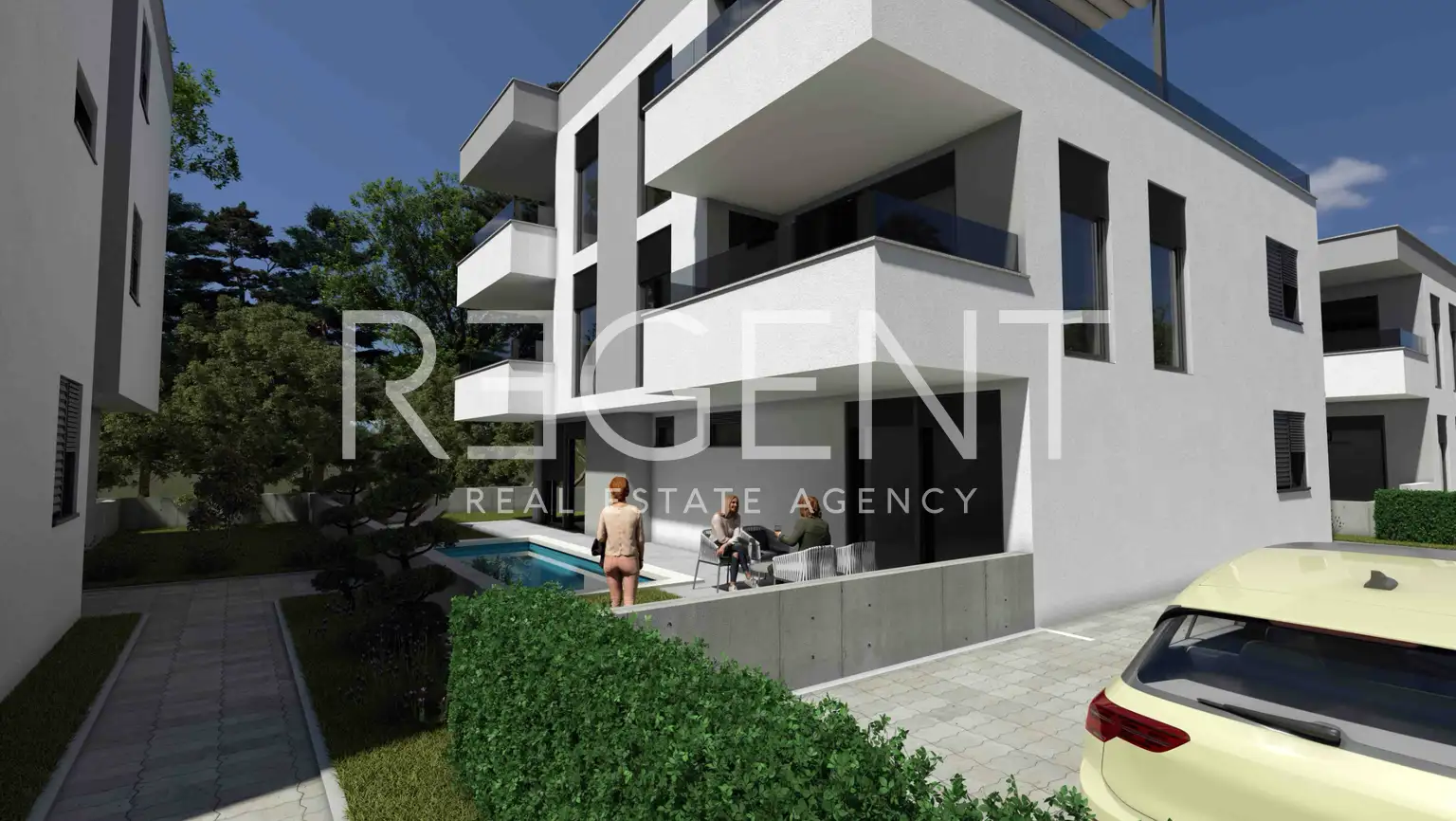 Zara, Kožino - moderno appartamento con terrazza e 2 posti auto 104,61 m2