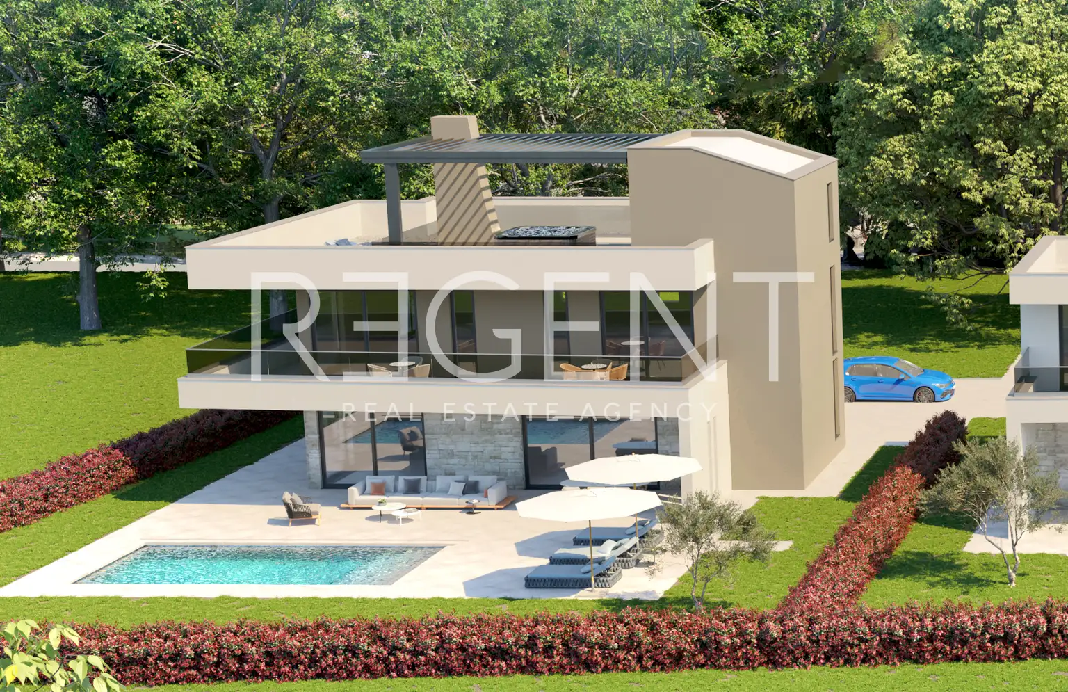 Istra, Tar-Vabriga - Moderna Villa s bazenom