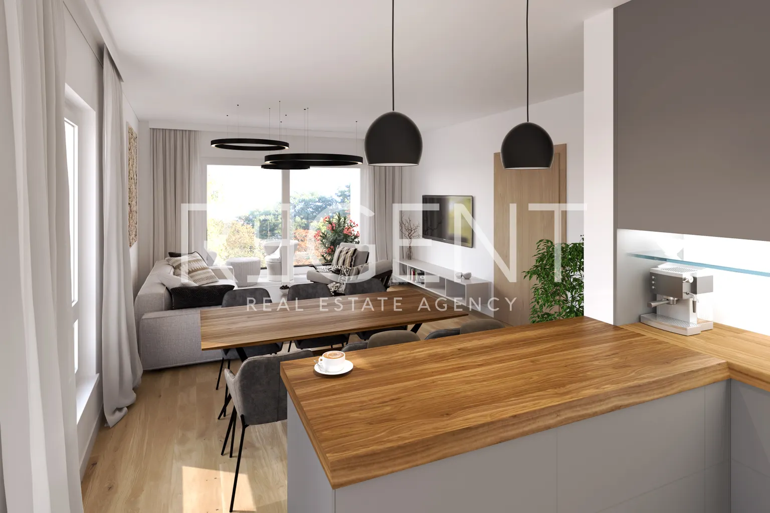 Záhreb, Črnomerec - trojizbový byt 73 m2 s garážovým parkovacím miestom novostavba