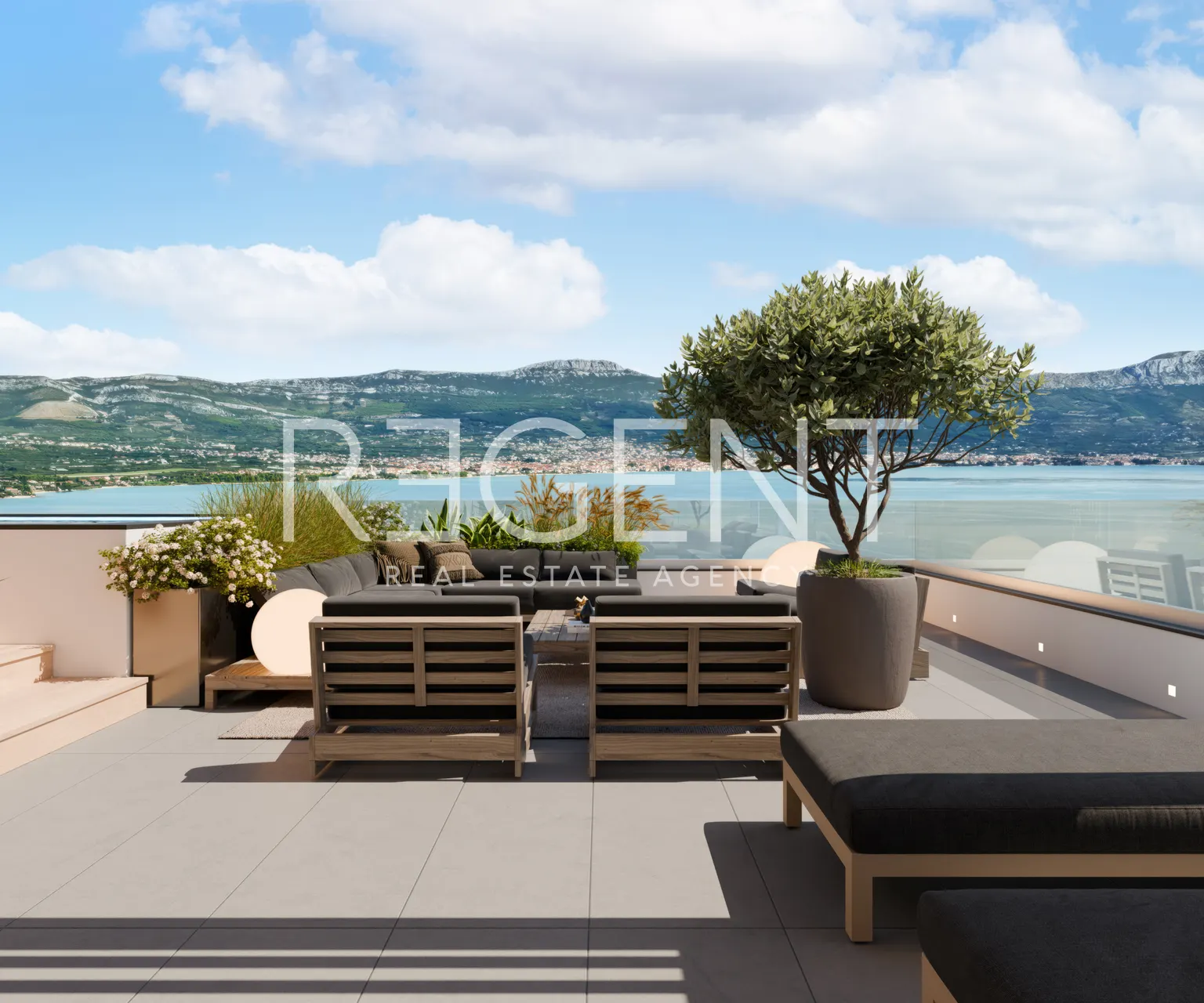 Trogir, Čiovo - Luxusní apartmánový komplex s výhledem na moře