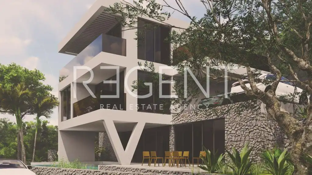 Omiš, Lokva Rogoznica - Moderna villa in costruzione con vista mare 277 m2