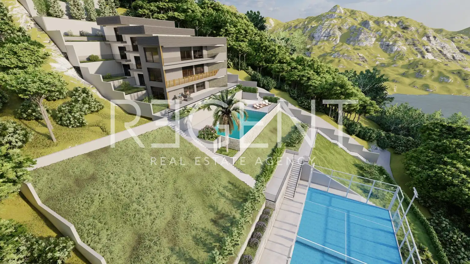 Omiš, Borak – Pozemok s projektom na výstavbu troch luxusných víl 2460m2