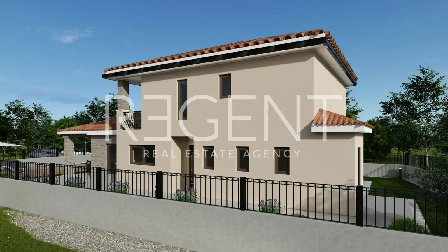 Poreč, Vežnaveri – moderna dvoetažna kuća s bazenom