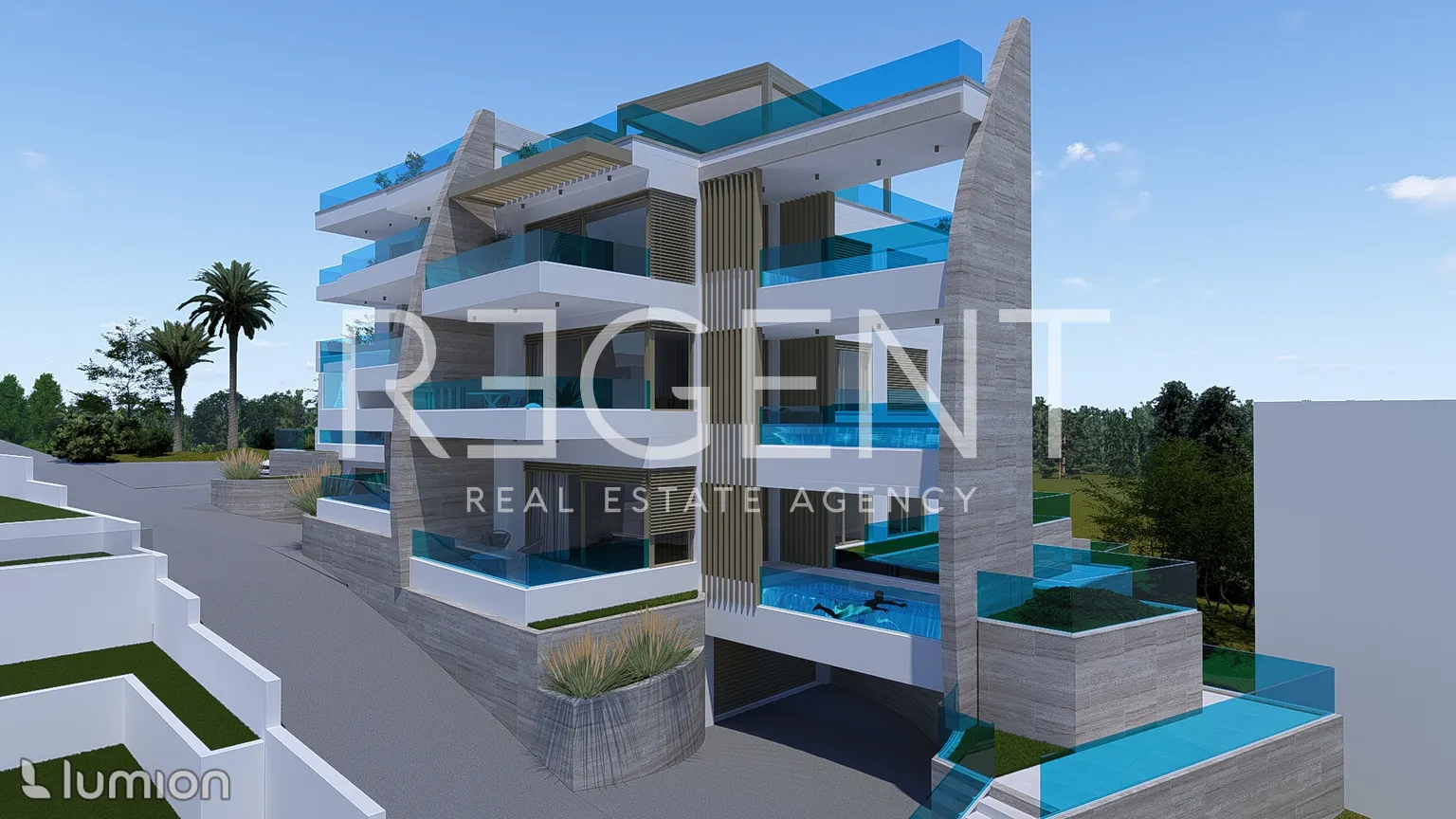 Šibenik, Grebaštica - Třípokojový byt s bazénem 109 m2 NOVÚ STAVBA