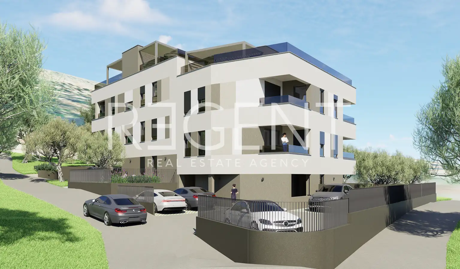 Podstrana, trilocale di 69,21 m² con giardino, terrazza e posto auto