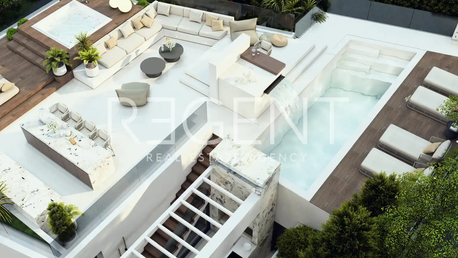Trogir - Urbane Villa mit Pool und Meerblick