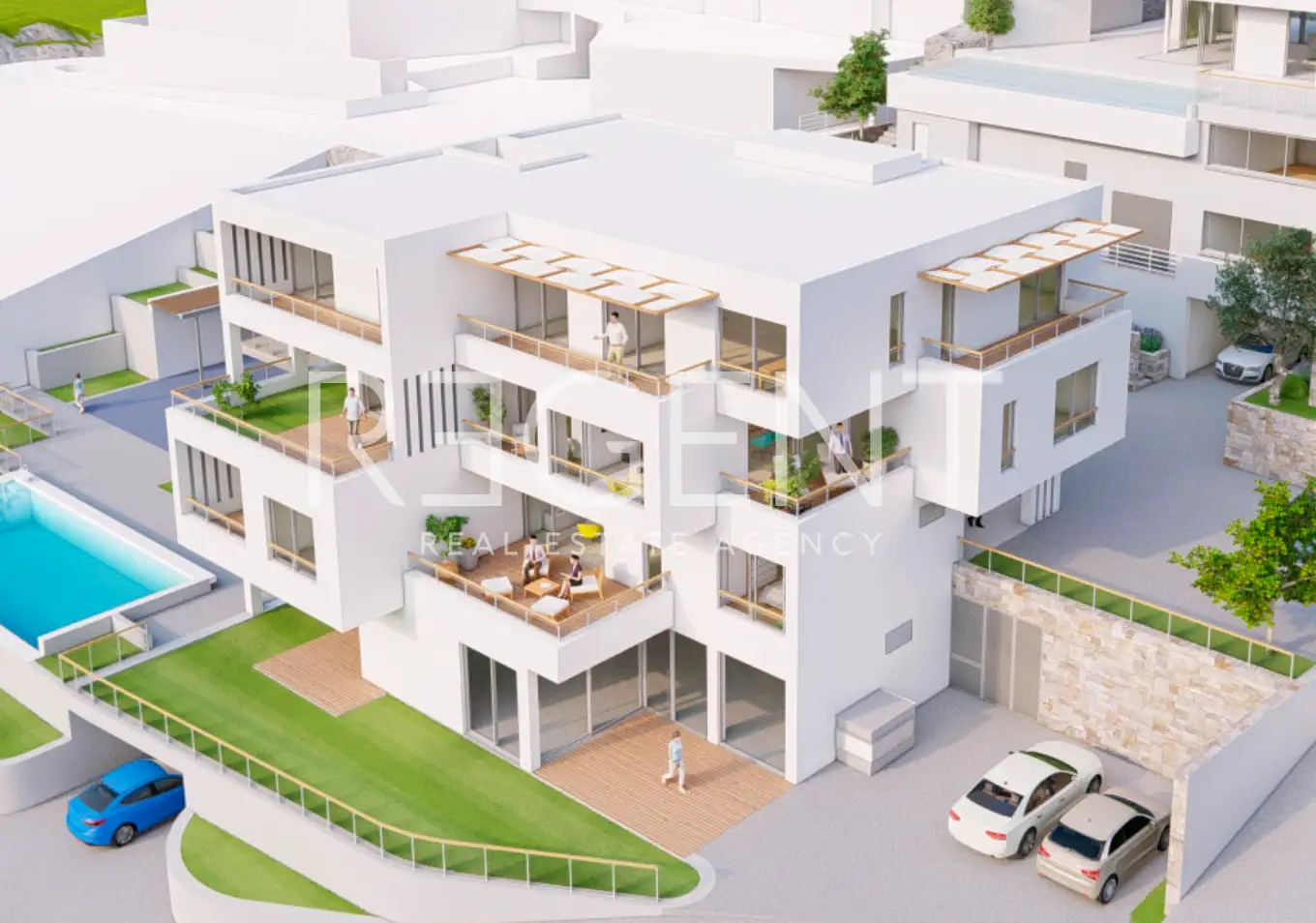 Trogir, Seget Donji - Dvosoban stan s pogledom na more