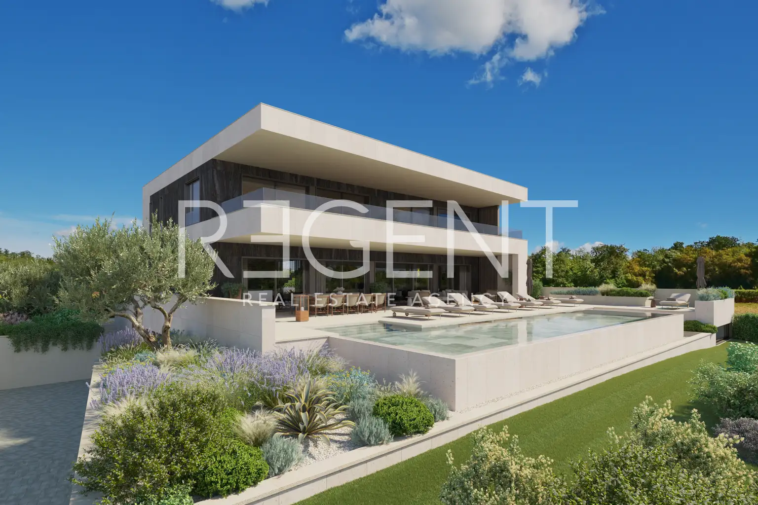 Истра, Каштелир - Вилла 450 м², винный погреб, велнес, гараж