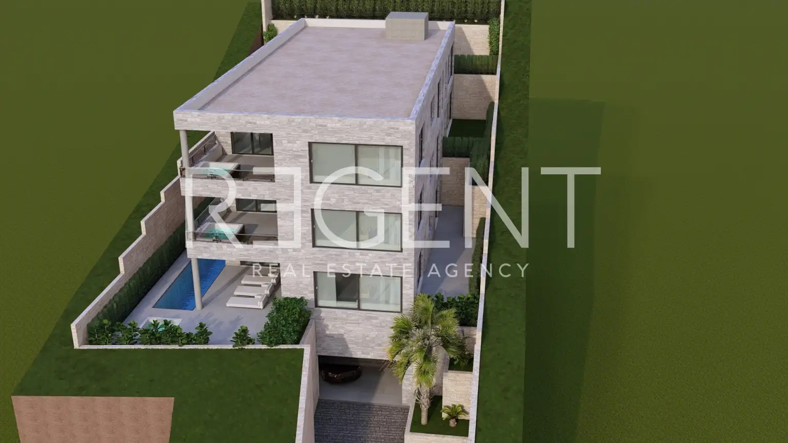 Brela - Građevinsko zemljište sa projektom