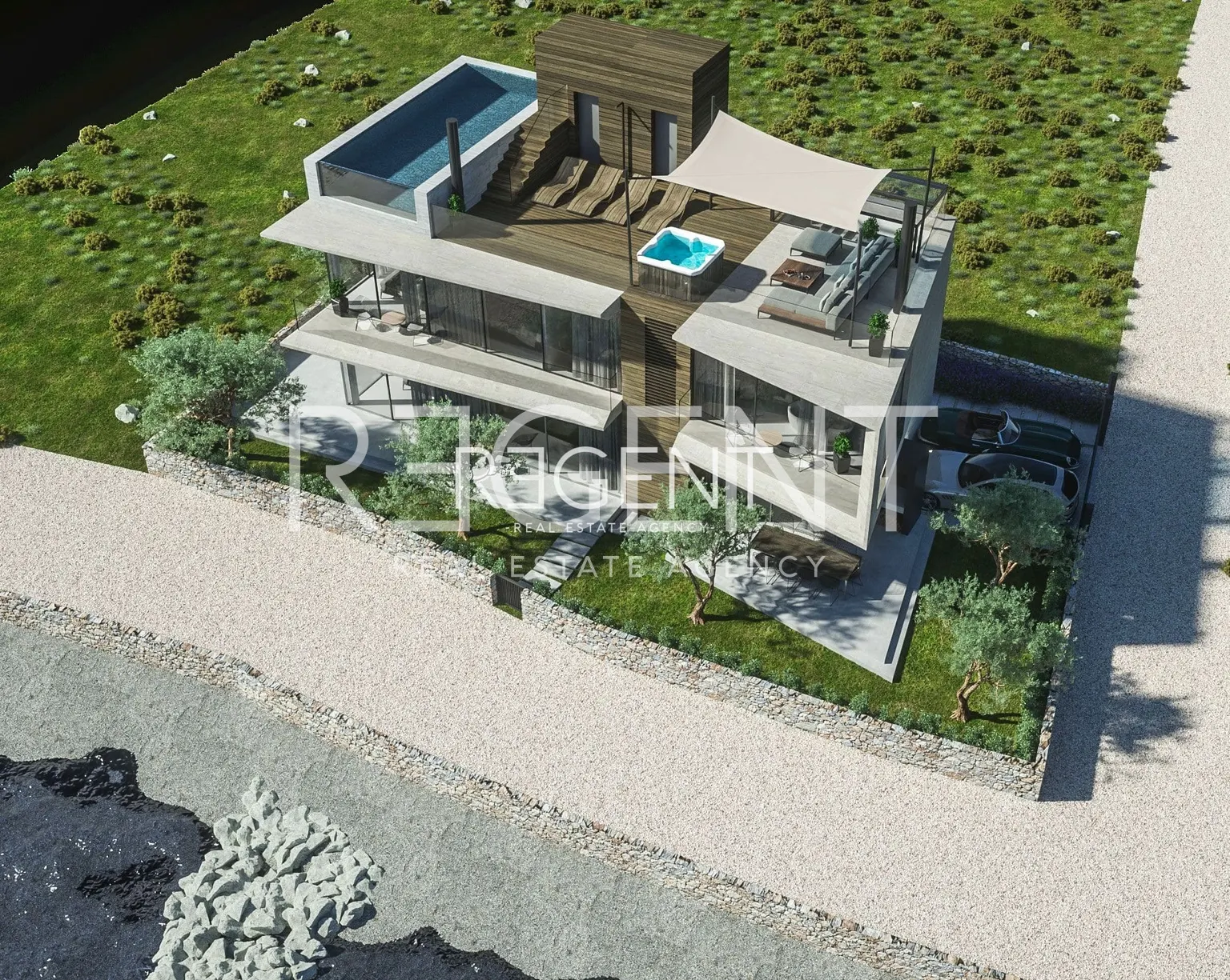 Sukošan – Luxusní moderní vila s bazénem 441 m2