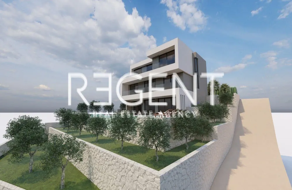 Makarska, Brela - Pozemek s projektem luxusní vily 740 m2