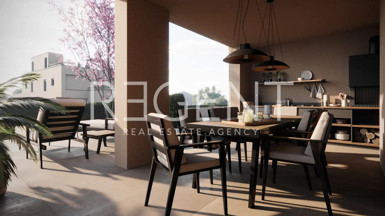 Poreč, environs – Villa moderne avec terrasse sur le toit